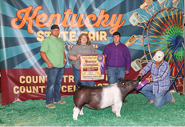 RESERVE LIGHTWEIGHT CROSSBRED MARKET HOG
2026 KY STATE FAIR