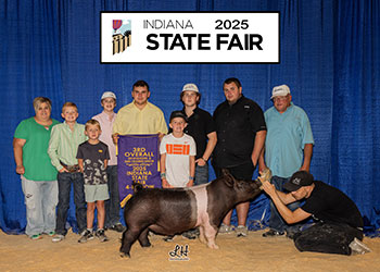 3RD OVERALL DIVISION 3 DARK CROSSBRED BARROW
2025 IN STATE FAIR